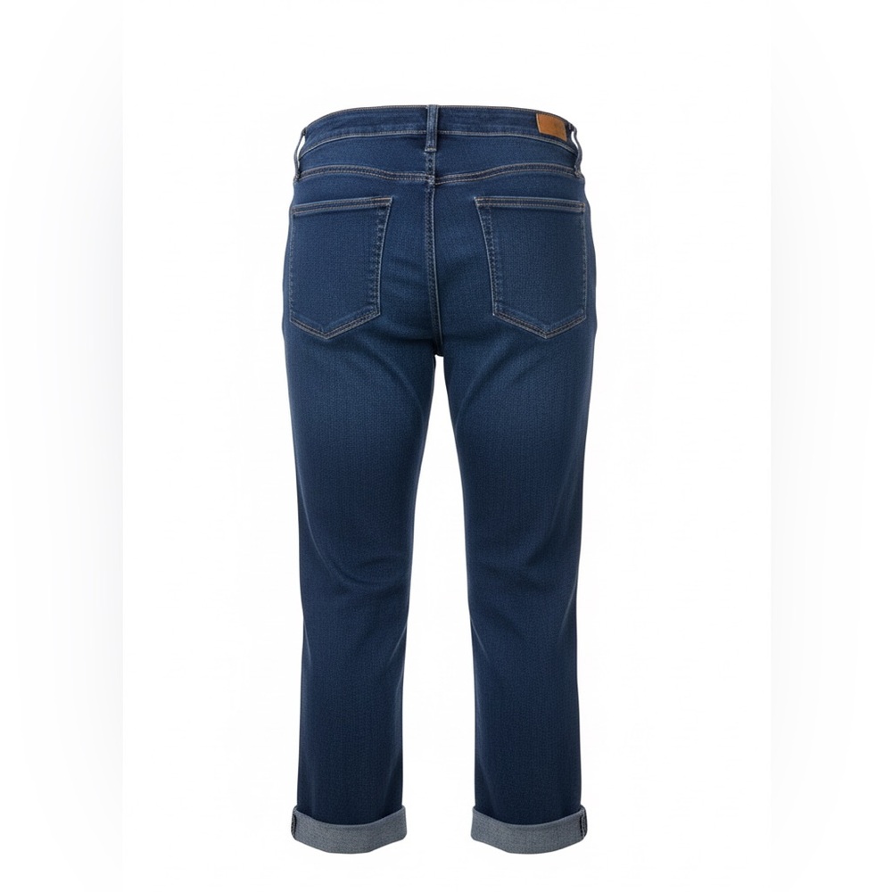 Crown & Ivy Dark Blue Denim Skinny Crop Jeans - Size 16 - Picture 2 of 4